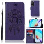 For Xiaomi Redmi 10 Wind Chime Owl Embossing Pattern Horizontal Flip Leather Case with Holder & Card Slots & Wallet(Purple)