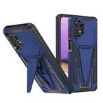 For Samsung Galaxy A32 5G Super V Armor PC + TPU Shockproof Case with Invisible Holder(Blue)