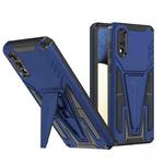 For Samsung Galaxy A02s / A03s 166mm Super V Armor PC + TPU Shockproof Case with Invisible Holder(Blue)