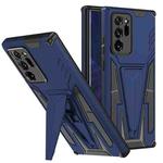 For Samsung Galaxy Note20 Ultra Super V Armor PC + TPU Shockproof Case with Invisible Holder(Blue)
