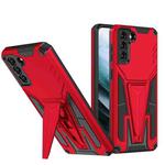 For Samsung Galaxy S21+ 5G Super V Armor PC + TPU Shockproof Case with Invisible Holder(Red)