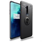 For OnePlus 7T Pro lenuo Shockproof TPU Protective Case with Invisible Holder(Black)