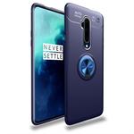 For OnePlus 7T Pro lenuo Shockproof TPU Protective Case with Invisible Holder(Blue)