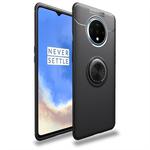 For OnePlus 7T lenuo Shockproof TPU Protective Case with Invisible Holder(Black)