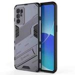 For OPPO Reno6 4G Punk Armor 2 in 1 PC + TPU Shockproof Case with Invisible Holder(Grey)