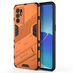 For OPPO Reno6 4G Punk Armor 2 in 1 PC + TPU Shockproof Case with Invisible Holder(Orange)