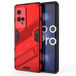 For vivo iQOO 8 Pro Punk Armor 2 in 1 PC + TPU Shockproof Case with Invisible Holder(Red)