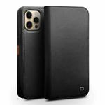 For iPhone 13 Pro QIALINO Business Horizontal Flip Leather Case with Holder & Card Slots & Wallet (Black)