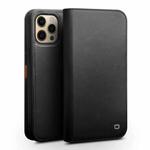 For iPhone 13 Pro Max QIALINO Business Horizontal Flip Leather Case with Holder & Card Slots & Wallet (Black)