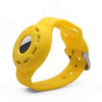 Anti-scratch Shockproof Silicone Bracelet Strap Protective Cover Case For AirTag(Yellow)