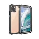 For iPhone 11 Pro Max Waterproof Dustproof Shockproof Transparent Acrylic Protective Case (Black)