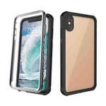 For iPhone XS Max Waterproof Dustproof Shockproof Transparent Acrylic Protective Case(Black)