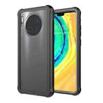 For Huawei Mate 30 Pro Waterproof Dustproof Shockproof Transparent Acrylic Protective Case(Black)