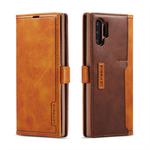 For Galaxy Note 10+ LC.IMEEKE LC-001 Series PU + TPU Color Matching Frosted Horizontal Flip Leather Case with Holder & Card Slot(Brown)