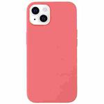 Fully Wrapped Shockproof Silicone Protective Case For iPhone 13(Pink Orange)