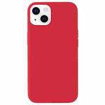 Fully Wrapped Shockproof Silicone Protective Case For iPhone 13(Dark Red)