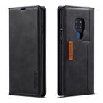 For Huawei Mate 20 LC.IMEEKE LC-001 Series PU + TPU Color Matching Frosted Horizontal Flip Leather Case with Holder & Card Slot(Black)