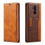 For Huawei Mate 20 Lite LC.IMEEKE LC-001 Series PU + TPU Color Matching Frosted Horizontal Flip Leather Case with Holder & Card Slot(Brown)