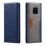 For Huawei Mate 20 Pro LC.IMEEKE LC-001 Series PU + TPU Color Matching Frosted Horizontal Flip Leather Case with Holder & Card Slot(Blue)