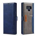 For Galaxy Note 9 LC.IMEEKE LC-001 Series PU + TPU Color Matching Frosted Horizontal Flip Leather Case with Holder & Card Slot(Blue)