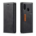 For Huawei P20 Lite LC.IMEEKE LC-001 Series PU + TPU Color Matching Frosted Horizontal Flip Leather Case with Holder & Card Slot(Black)