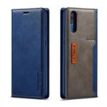 For Huawei P20 Pro LC.IMEEKE LC-001 Series PU + TPU Color Matching Frosted Horizontal Flip Leather Case with Holder & Card Slot(Blue)