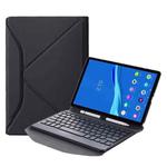 BM10 Diamond Texture Detachable Bluetooth Keyboard Leather Tablet Case with Pen Slot & Triangular Back Support For Lenovo Smart Tab M10 HPD Plus TB-X606F 10.3 inch(Black)