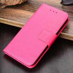 For iPhone 13 Pro Max Crystal Texture Horizontal Flip Leather Case with Holder & Card Slots & Wallet (Rose Red)