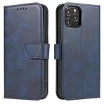 For iPhone 13 mini Calf Texture Buckle Horizontal Flip Leather Case with Holder & Card Slots & Wallet (Blue)