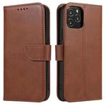 For iPhone 13 Calf Texture Buckle Horizontal Flip Leather Case with Holder & Card Slots & Wallet(Brown)