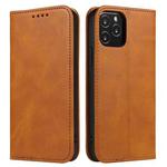 Calf Texture Magnetic Horizontal Flip Leather Case with Holder & Card Slots & Wallet For iPhone 13 Pro Max(Khaki)