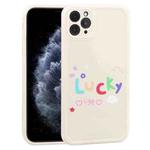 For iPhone 11 Pro Lucky Letters TPU Soft Shockproof Case (Creamy-white)
