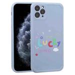 For iPhone 11 Pro Lucky Letters TPU Soft Shockproof Case (Blue)