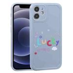 For iPhone 12 mini Lucky Letters TPU Soft Shockproof Case (Blue)