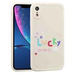 Lucky Letters TPU Soft Shockproof Case For iPhone XR(Creamy-white)