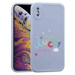 Lucky Letters TPU Soft Shockproof Case For iPhone XS Max(Blue)