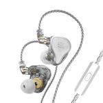 KZ ZAS 16-unit Ring Iron In-ear Wired Earphone, Mic Version(White)