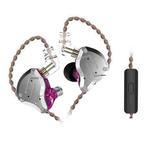KZ ZS10 Pro 10-unit Ring Iron Gaming In-ear Wired Earphone, Mic Version(Purple)
