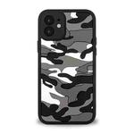 Camouflage Clouds Embossed Skin Feel Silicone Shockproof Case For iPhone 12(Black)