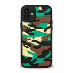 Camouflage Clouds Embossed Skin Feel Silicone Shockproof Case For iPhone 12(Green)