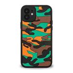 Camouflage Clouds Embossed Skin Feel Silicone Shockproof Case For iPhone 12(Orange)