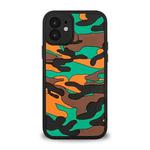 Camouflage Clouds Embossed Skin Feel Silicone Shockproof Case For iPhone 12 Pro(Orange)
