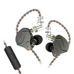 KZ ZSN Pro Ring Iron Hybrid Drive Metal In-ear Wired Earphone, Mic Version(Grey)