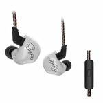 KZ ZSR 6-unit Ring Iron In-ear Wired Earphone, Mic Version(White)