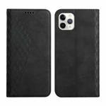 For iPhone 11 Pro Diamond Pattern Splicing Skin Feel Magnetic Horizontal Flip Leather Case with Card Slots & Holder & Wallet (Black)