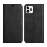 For iPhone 11 Pro Max Diamond Pattern Splicing Skin Feel Magnetic Horizontal Flip Leather Case with Card Slots & Holder & Wallet (Black)