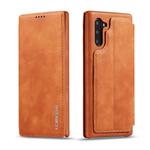 For Galaxy Note 10+ Hon Ancient Series Leather Case with Card Slots & Holder & Wallet(Brown)