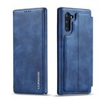 For Galaxy Note 10+ Hon Ancient Series Leather Case with Card Slots & Holder & Wallet(Blue)
