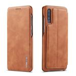 For Galaxy A50 Hon Ancient Series Leather Case with Card Slots & Holder & Wallet(Brown)