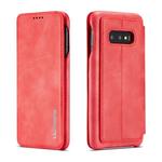 For Galaxy S10e Hon Ancient Series Leather Case with Card Slots & Holder & Wallet(Red)